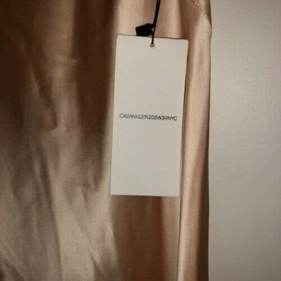 NWT $2600 CALVIN KLEIN COLLECTION SATIN BIAS CUT MIDI DRESS SZ 4 - Picture 4 of 4